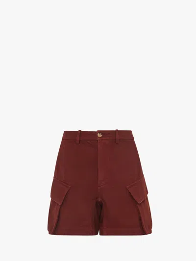 JW ANDERSON HIGH-WAISTED CARGO TWILL SHORTS
