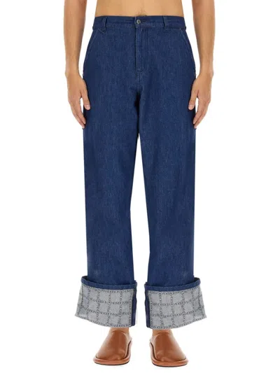 Jw Anderson High-waisted Relaxed Fit Jeans In Blue