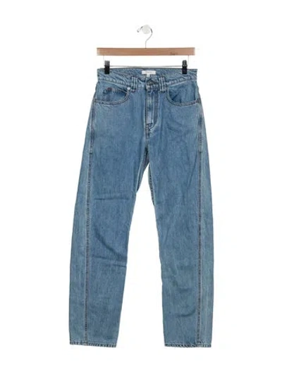 Pre-owned Jw Anderson High-rise Straight Leg Jeans In Blue