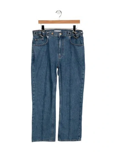 Pre-owned Jw Anderson High-rise Straight Leg Jeans In Blue