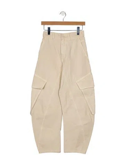 Pre-owned Jw Anderson High-rise Straight Leg Jeans In Neutral