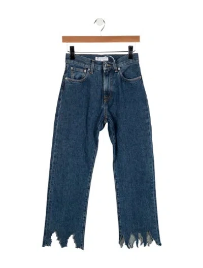 Pre-owned Jw Anderson High-rise Straight Leg Jeans W/ Tags In Blue