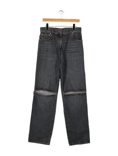 Pre-owned Jw Anderson High-rise Wide Leg Jeans In Gray
