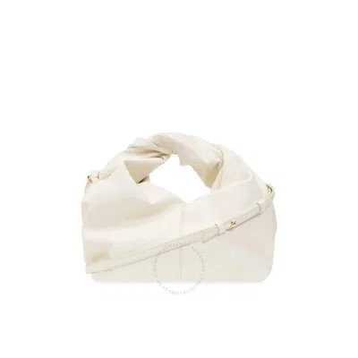 Jw Anderson Mini Twister Logo Printed Tote Bag In White