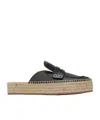 Jw Anderson Leather Espadrille Loafer Mules In Nude