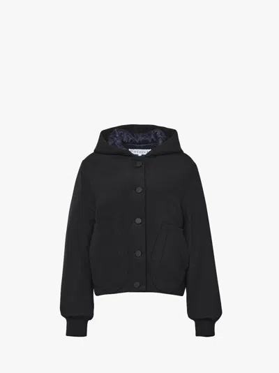 Jw Anderson Hooded Blouson Jacket In Black