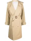 Jw Anderson Hooded Double-breasted Trench Coat In Nude
