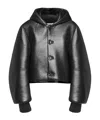 Jw Anderson Cropped Hooded Blouson Jacket In Black