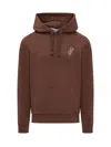 Jw Anderson Hoodie With Anchor Embroidery In Brown