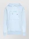 Jw Anderson Hooded Sweatshirt With Logo And Pouch Pocket In Blue