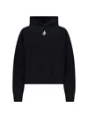 Jw Anderson J. W. Anderson Cropped Black Hoodie With Subtle Branding And Relaxed Fit In Black