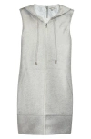 Jw Anderson Zipped Hoodie Mini Dress In 907 Grey Melange
