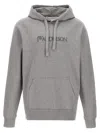 Jw Anderson Classic Pullover Hoodie With Embroidered Detail In Gray
