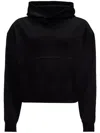 Jw Anderson Logo-embroidered Organic Cotton Hoodie In Black  