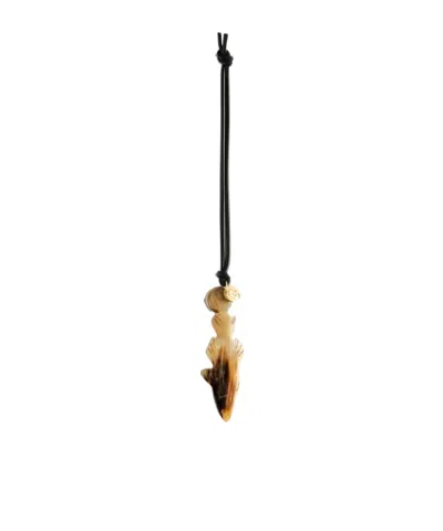 Jw Anderson Horn-crafted Fish Charm In Gold