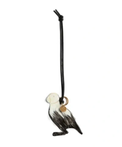 Jw Anderson Horn-crafted Puffin Charm In Black