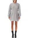 Jw Anderson Textured Hourglass Dress Light Grey
