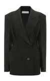 Jw Anderson J.w. Anderson Double-breasted Hourglass Blazer In Green