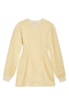 Jw Anderson Hourglass Long Sleeve Brushed Blend Dress In Yellow