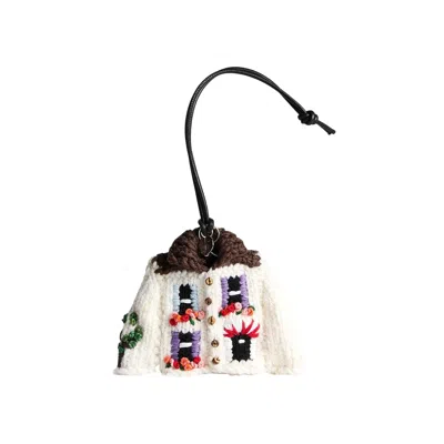 Pre-owned Jw Anderson House Cardigan Charm 'light Grey' | Women's Size Onesize In Gray