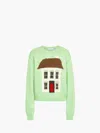 Jw Anderson House-intarsia Jumper In Green
