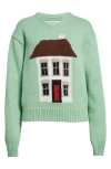 Jw Anderson House-intarsia Jumper In Spearmint