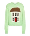 Jw Anderson House-intarsia Jumper In Green