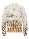 Jw Anderson Illustration-pattern Jumper In Multi