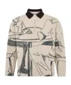 Jw Anderson Mens Nougat Embroidered-logo Graphic-pattern Cotton-jersey Polo Shirt Xl In Gray
