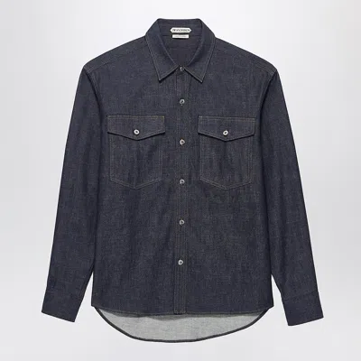Jw Anderson Indigo Oversized Denim Shirt In Gray