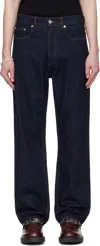 Jw Anderson Indigo Straight Leg Denim Jeans In 870