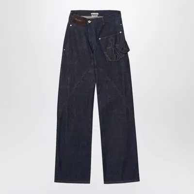 JW ANDERSON JW ANDERSON INDIGO TWISTED-DENIM JEANS