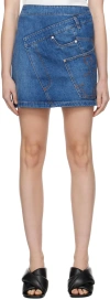 Jw Anderson Twisted Mini Denim Skirt In 804 Light Blue