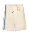 Jw Anderson Linen And Cotton Shorts In White