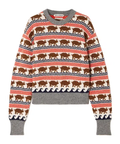 Jw Anderson Intarsia Wool Sweater In Multi