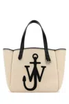 Jw Anderson White Shopper With Jw Logo On The Front In Neutral