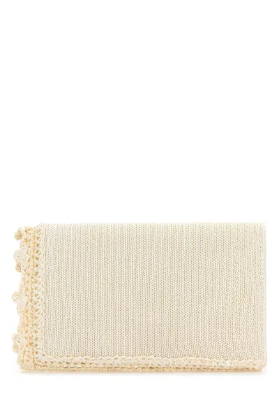 Jw Anderson Ivory Crochet Clutch