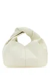 Jw Anderson Ivory Leather Mini Twister Hobo Handbag