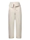 Jw Anderson J. W. Anderson White Trousers With Unique Fold-over Design In White