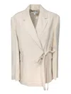 Jw Anderson J. W. Anderson Viscose And Silk Blend White Jacket In White