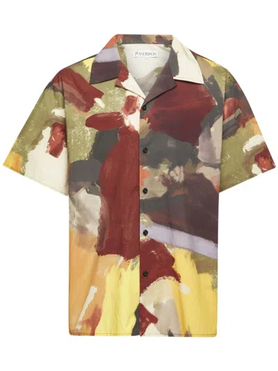JW ANDERSON J. W. ANDERSON ABSTRACT PATTERNED CAMP COLLAR SHIRT