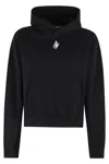 Jw Anderson J. W. Anderson Cropped Black Hoodie With Subtle Branding And Relaxed Fit In Black