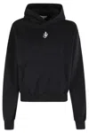 Jw Anderson J. W. Anderson Cropped Black Hoodie With Subtle Branding And Relaxed Fit In Black