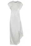 Jw Anderson Lace-trim Layered Maxi Dress In Neutrals