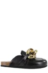 Jw Anderson J. W. Anderson Chain Loafers With Prominent Silver Chain Detail In Black