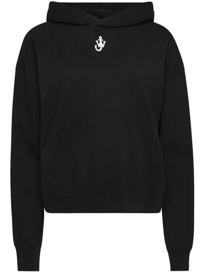 Jw Anderson J. W. Anderson Classic Black Hoodie With Front Pouch