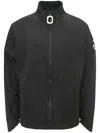 Jw Anderson J. W. Anderson High Neck Jacket With Distinctive Logo Print In Black