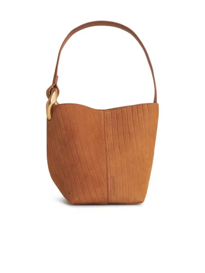 Jw Anderson J. W. Anderson Corner' Brown Suede Bucket Bag