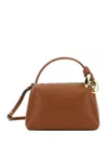 Jw Anderson 'corner Small' Brown Handbag With Metallic Knot Detail In Brown