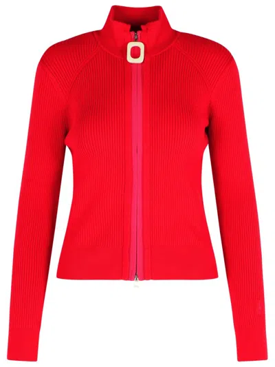 JW ANDERSON J. W. ANDERSON CRIMSON RED COTTON BLEND TURTLENECK SWEATER